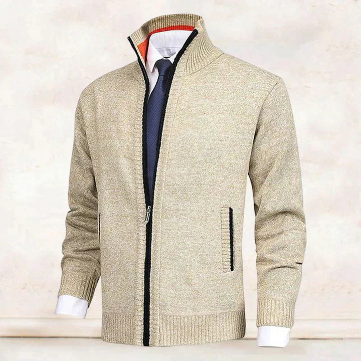 Jacques™ | Cardigan zippé en tricot marbré