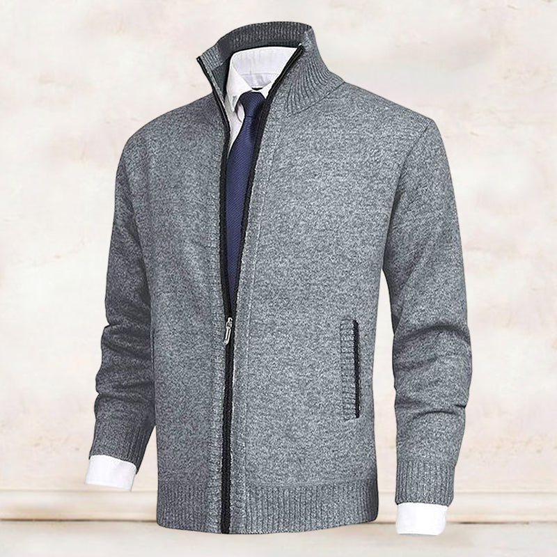 Jacques™ | Cardigan zippé en tricot marbré