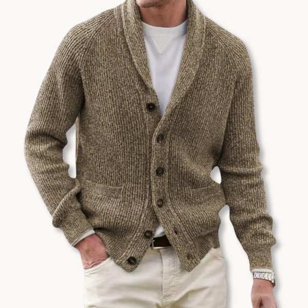 Daniel™ | Cardigan à col châle côtelé