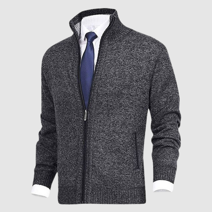 Jacques™ | Cardigan zippé en tricot marbré