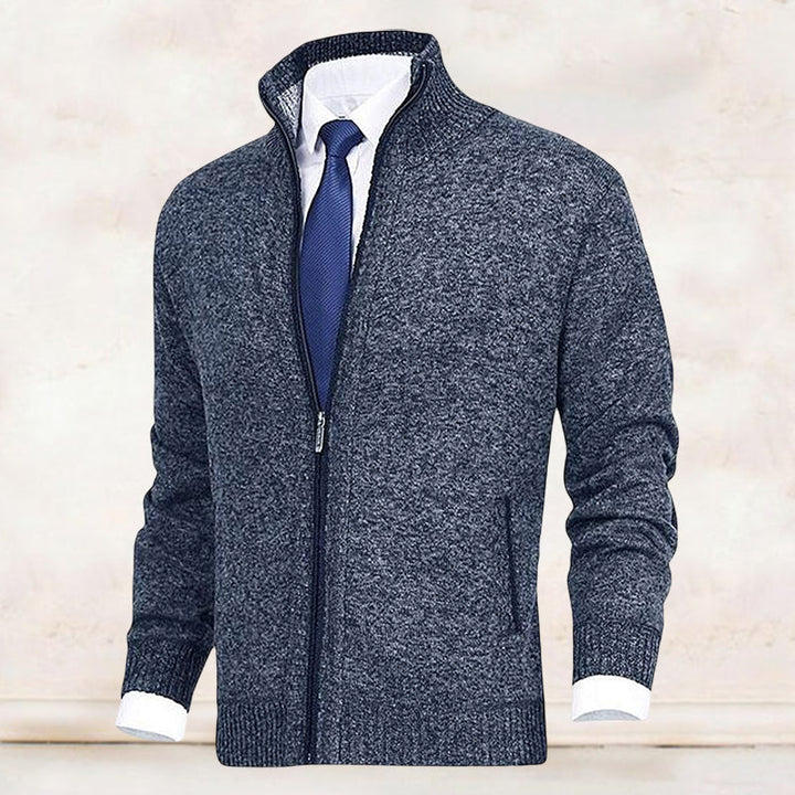 Jacques™ | Cardigan zippé en tricot marbré