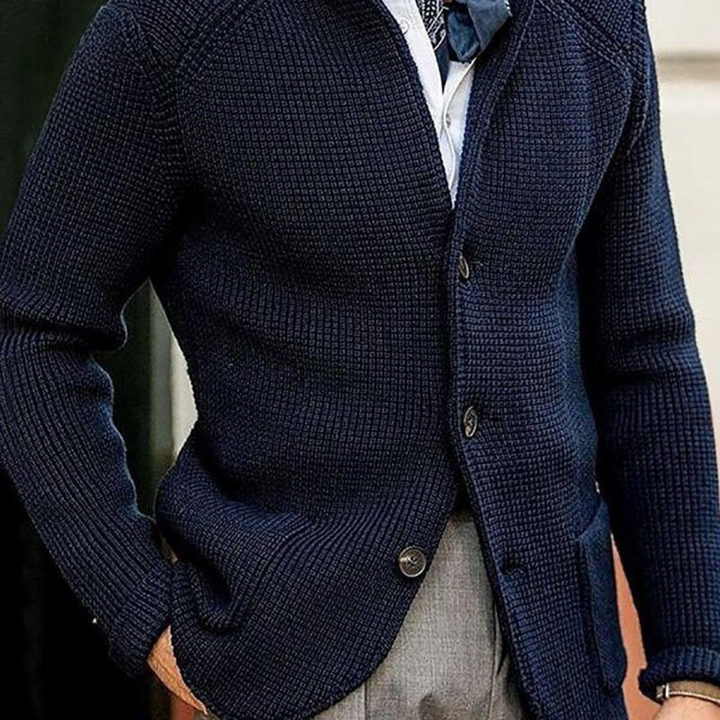 Bertrand™ - Cardigan boutonné en tricot côtelé