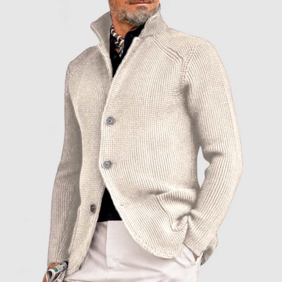 Bertrand™ - Cardigan boutonné en tricot côtelé