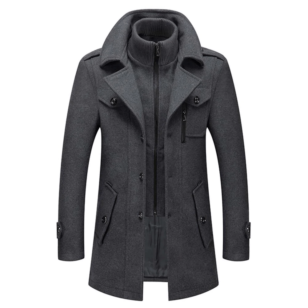 Édouard™ | Manteau double épaisseur en laine mélangée